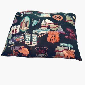 Route 66 Vintage Map Decorative Throw Pillow Motorhome Camper Travel  Trailer